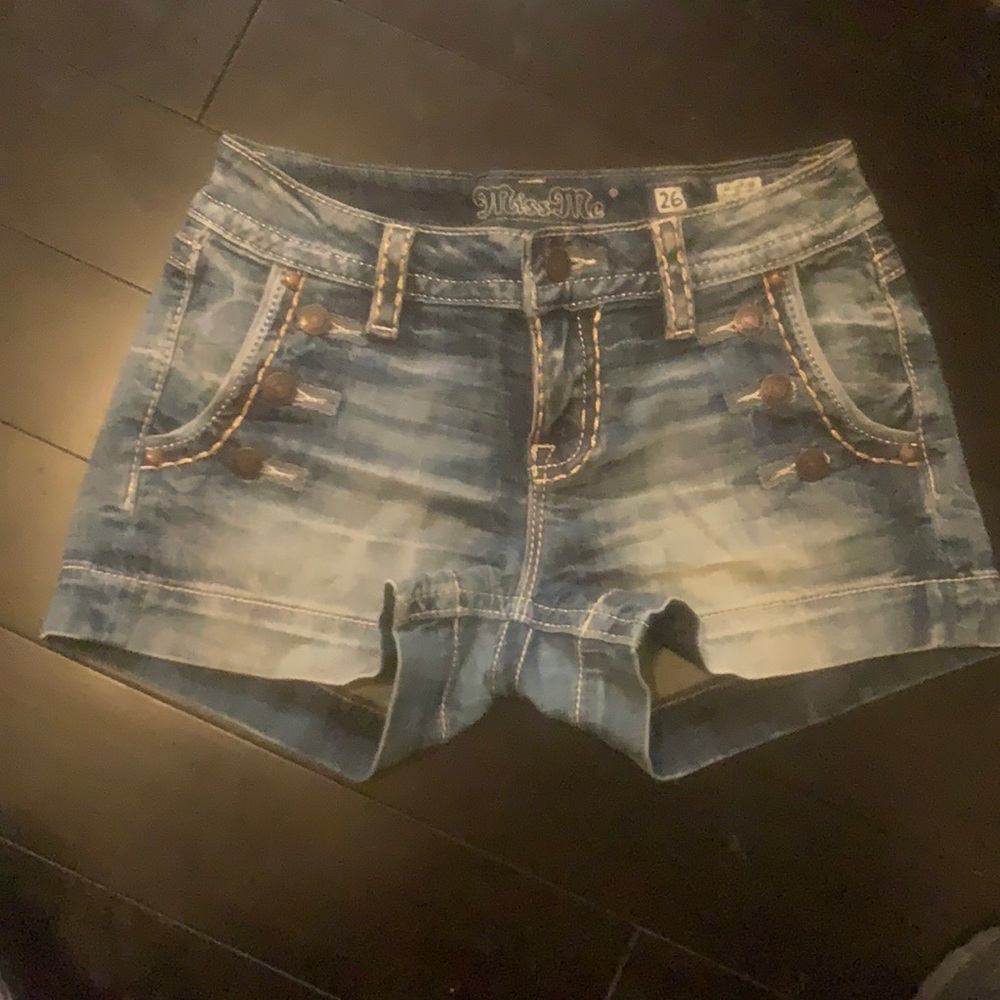 Miss Me Trouser style denim shorts